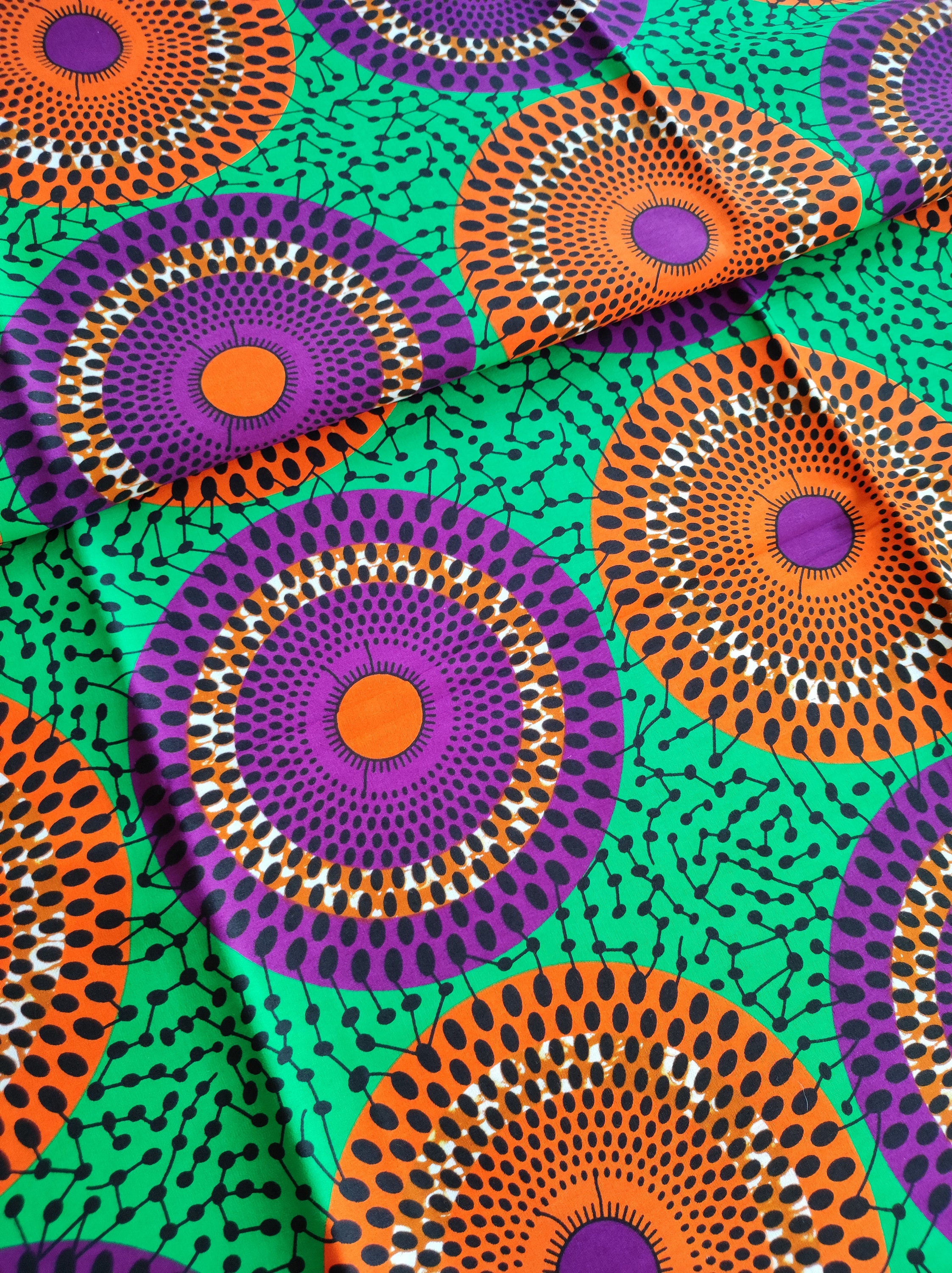 Telas africanas para coser, 8 piezas Ankara Jersey Tela por metros, 20 x 16  pulgadas/50