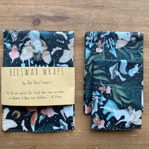 Voedselverpakkingen bijenwas • Set van 3 • Cadeau • Herbruikbaar • Wasbaar • Composteerbaar