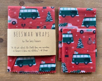 Beeswax Food Wraps • 3 Pack • Biodegradable • Eco-friendly • Gift • Food Storage