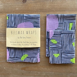 Beeswax Food Wraps • 3 Pack • Eco-friendly • Compostable • Reusable • Gift