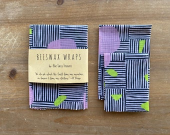 Beeswax Food Wraps • 3 Pack • Eco-friendly • Compostable • Reusable • Gift