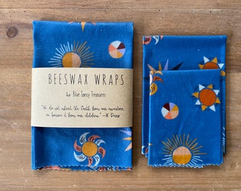 Beeswax Wraps • 3 Pack • Gift • Reusable • Washable • Eco-friendly