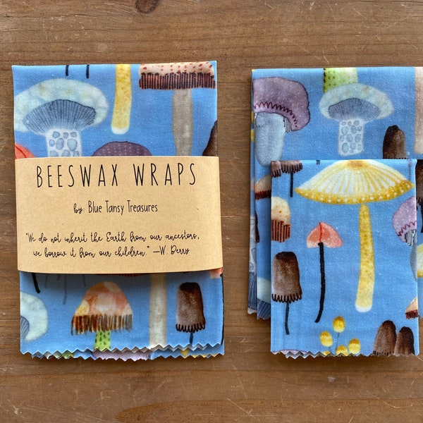 Beeswax Food Wraps • 3 Pack • Reusable • Washable • Compostable • Eco-friendly • Gift