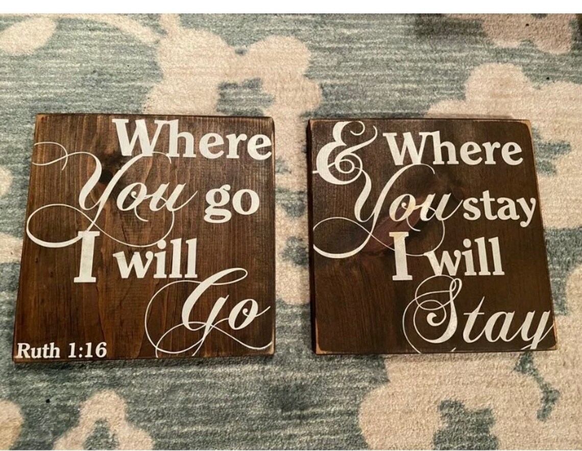 Rustic Wooden Bible Verse Wall Hanging Set Etsy