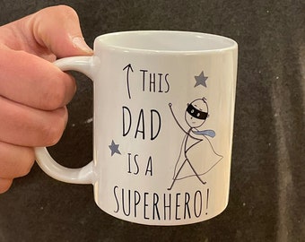 Taza de papá superhéroe, taza del día del padre, taza de papá,