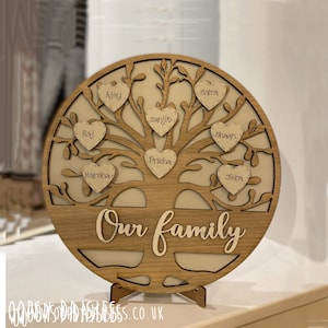 Personalised Family Tree Round Sign, Family Tree, Family Sign, Personalised Signs