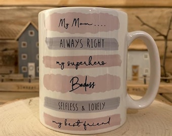 #1 Mom Mum17 Mothers Day Printed Mug 