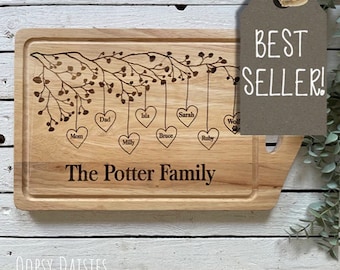 Personalised Large Chopping Board  - Family Tree