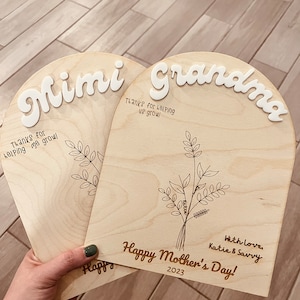 Personalized DIY Handprint Wood Sign for Mothers Day - Unique DIY Handprint Wood Sign for Mothers Day - Mother's Day Gift - Handprint Sign