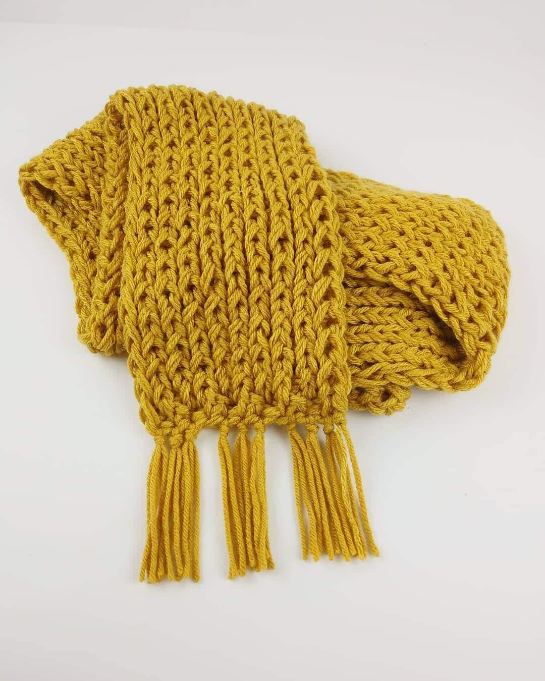 Mustard Yellow Scarf thick knit scarf Etsy