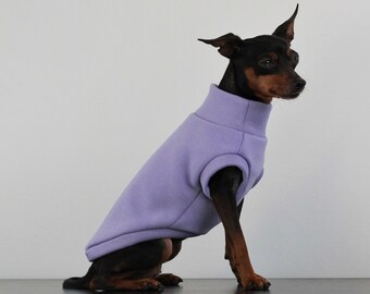 WISTERIA lilac dog vest | soft polar dog sweatshirt sleeveless jumper | hundepullover | polaire | custom in size XS to 4XL