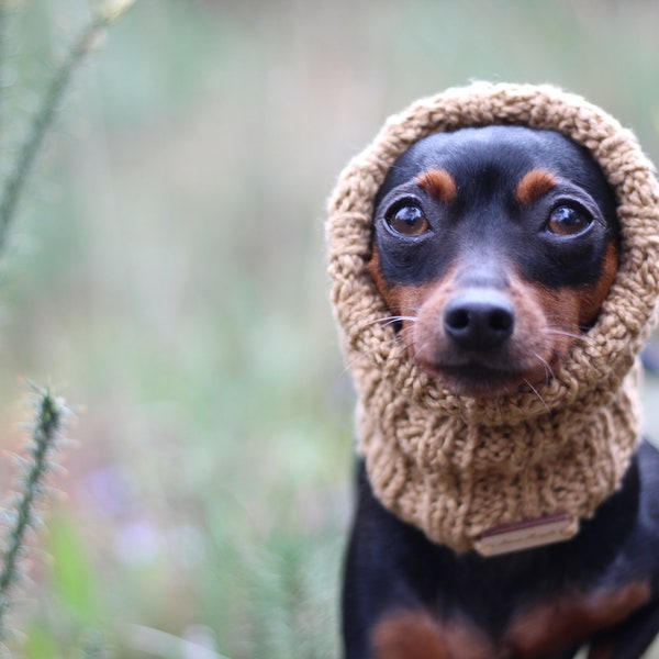 TRUFFE : écharpe en coton pour chien, côtes tricotées à la main, cache-cou, bonnet de chien, fait sur mesure, personnalisé