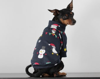 CHRISTMAS PENGUINS dog raglan jumper | french terry | hundepullover |