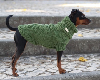 VENZEL: Hunde- und Katzenpullover, Pullover, handgestrickte weiche dicke Baumwolle, Modekleidung, nach Maß, personalisiert