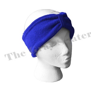 Cobalt Blue Fleece Earwarmer - Fleece Headband - Gift Under 10 - Skating Coach Gift - Figure Skating Gift