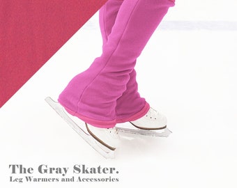 Bright Pink Skating Leg Warmers - Zipper Leg Warmers - Fleece Leg Warmers - Coach Gift - Kids Leg Warmers - Ice Skating Leg Warmers - Tennis