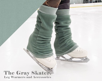 Sage Green Leg Warmers - FIgure Skating Leg Warmers - Fleece Leg Warmers for Skaters - Coach Gift Under 30 - Kids Leg Warmers - Ice Skating
