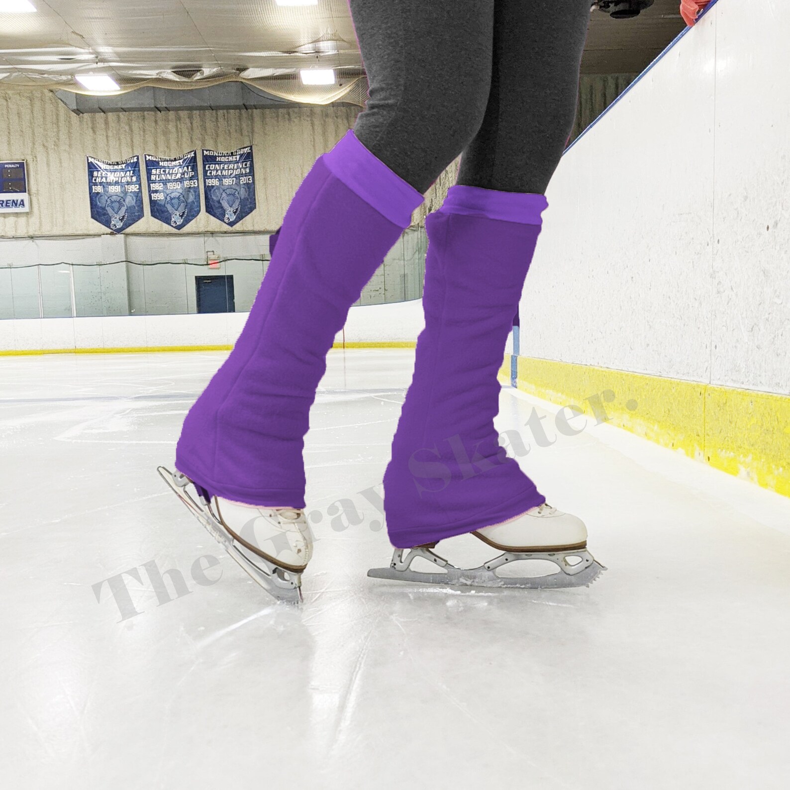 Purple Fleece Leg Warmers Purple Zip off Skating Leg Warmers Etsy