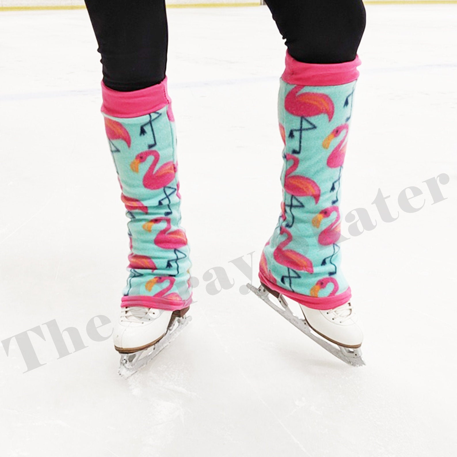 Flamingo Fleece Skating Leg Warmers Figure Skating Leg Etsy