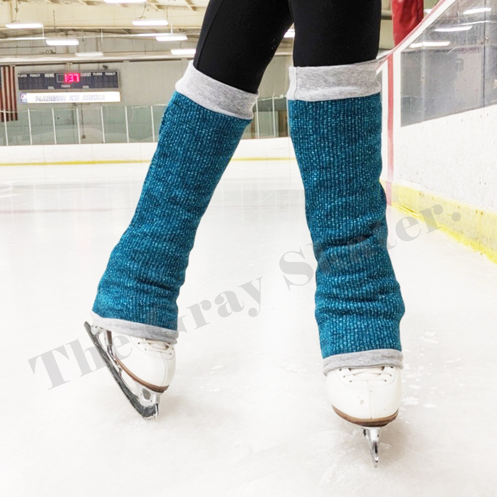 Turquoise Sweater Fleece Leg Warmers Figure Skating Leg Etsy