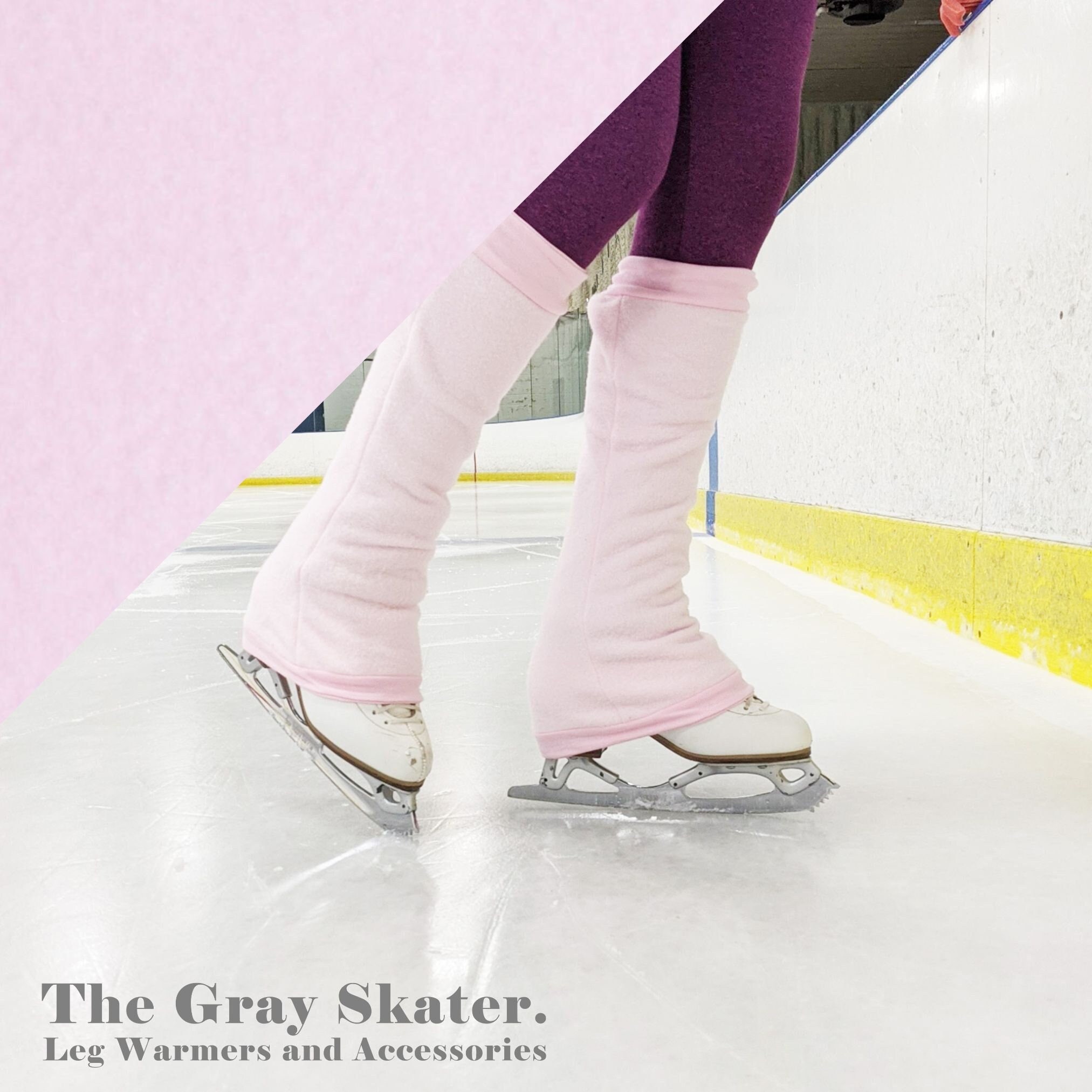 Figure Skating Leg Warmers Pink Fleece Leg Warmers for Skaters Coach Gift  Under 30 Roller Skating Leg Warmers 