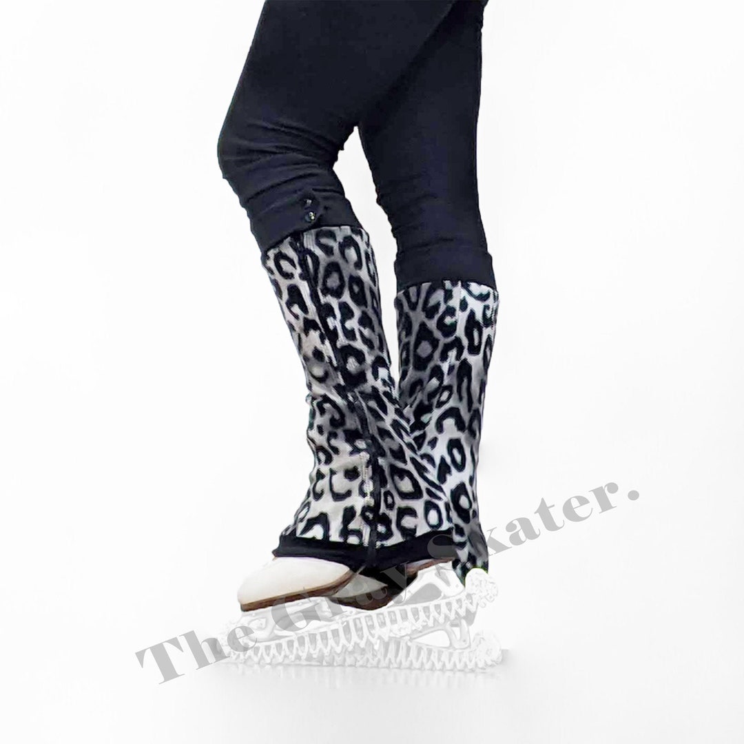 Snow Leopard Leg Warmers Fun Leg Warmers Gray Leg Warmers Etsy