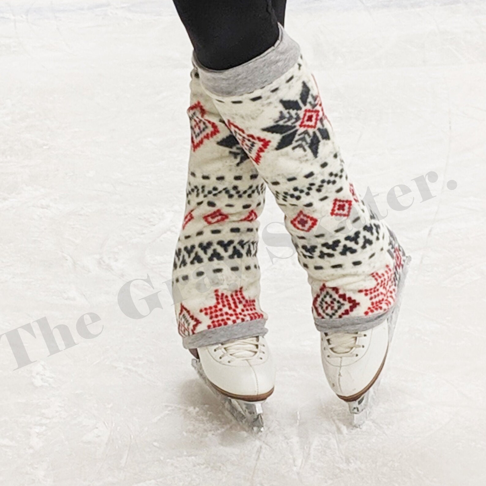 Fair Isle Skating Leg Warmers Fleece Figure Skate Leg Etsy