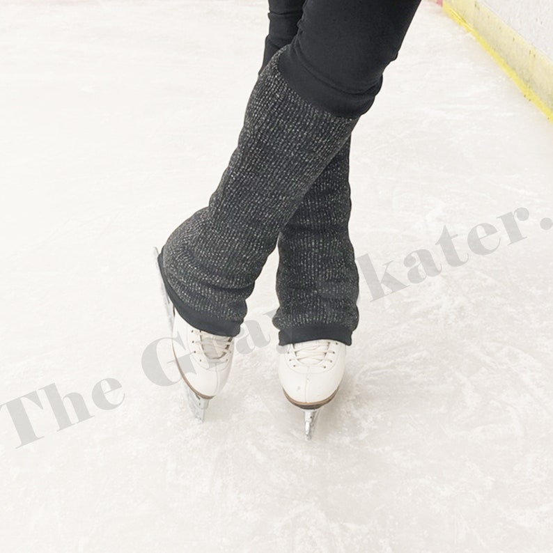 Black Sweater Fleece Leg Warmers Figure Skating Leg Warmers Etsy