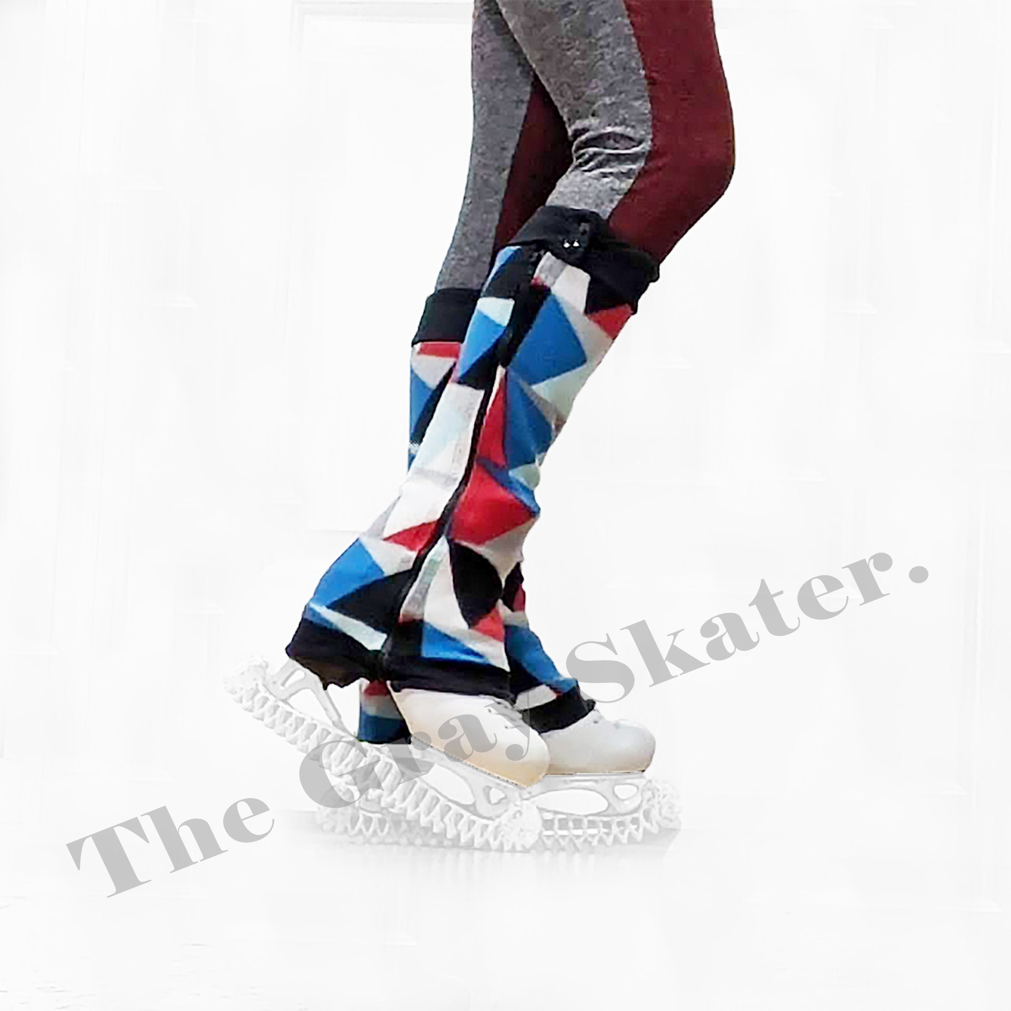 Geometric Skating Leg Warmers Ice Skating Leg Warmers Etsy