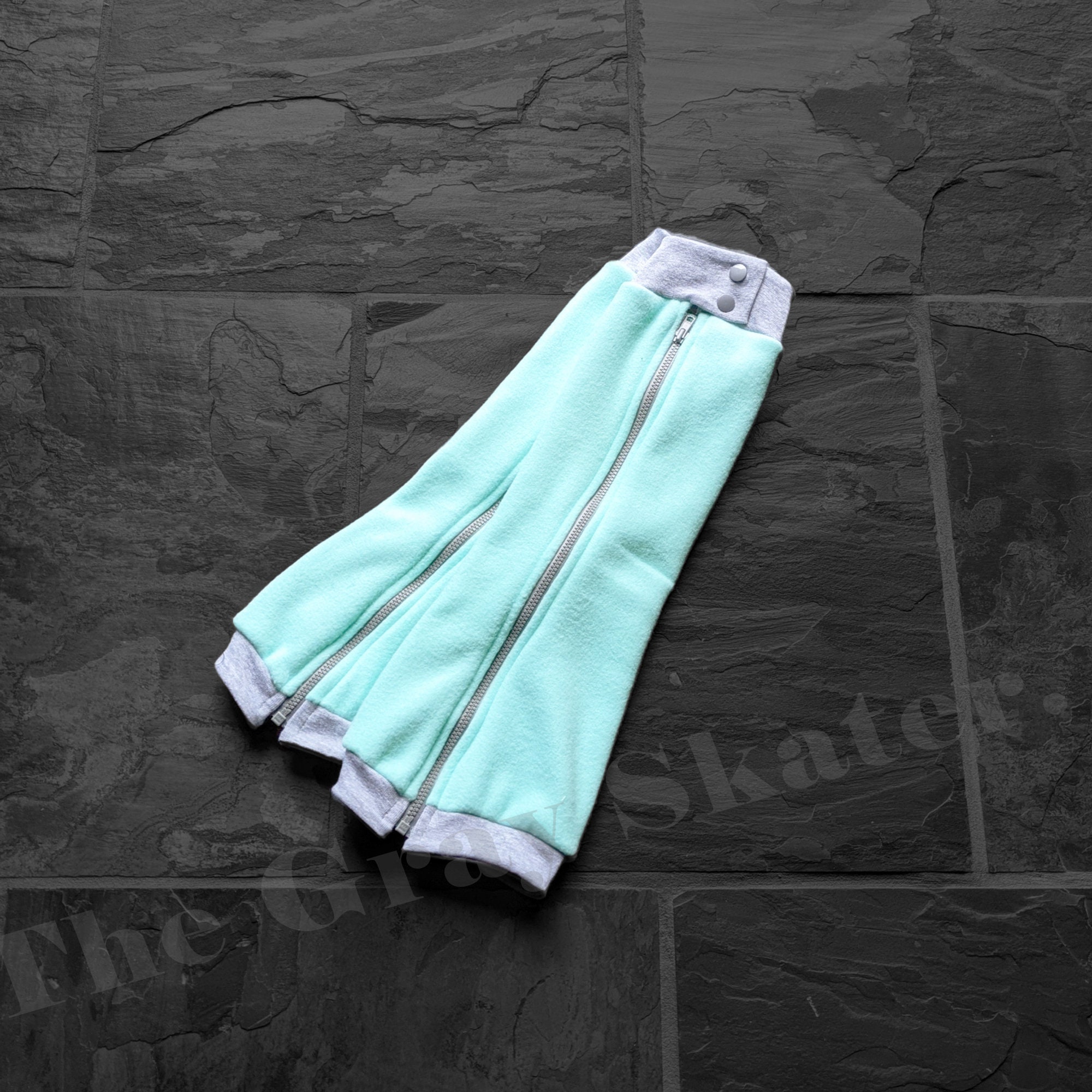 Teal Skating Leg Warmers Ice Skating Leg Warmers Zipper Etsy