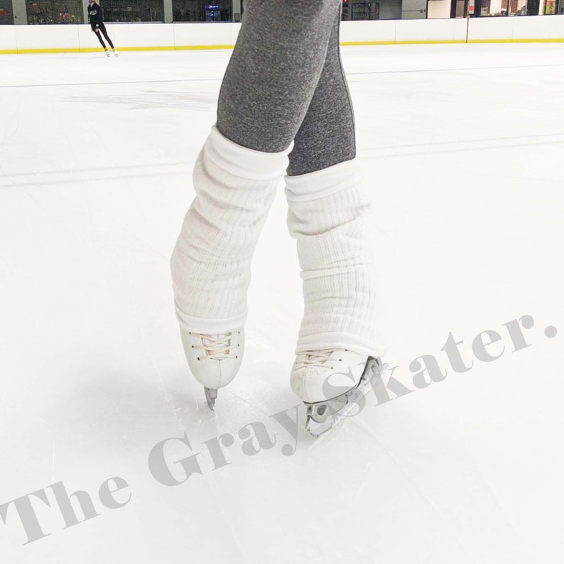 White Sweater Fleece Leg Warmers Adult Figure Skating Leg Etsy