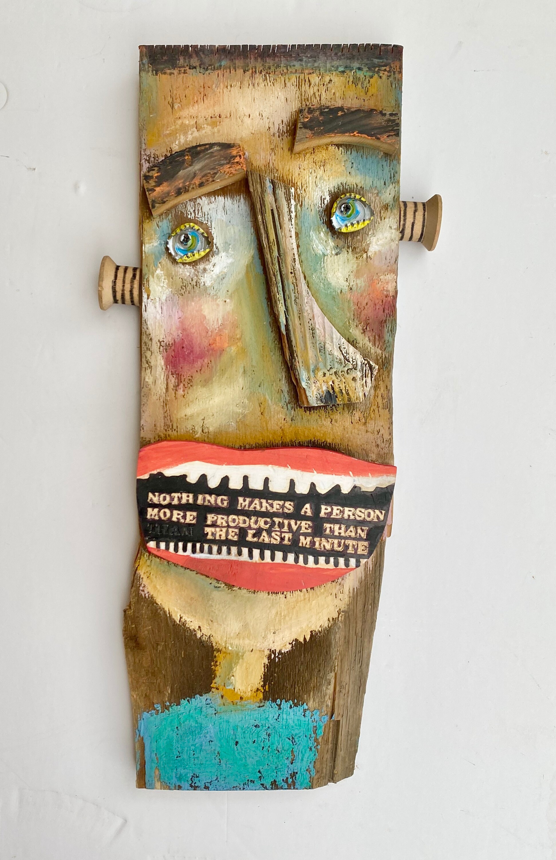 Pair of Folk Art Wood Characters Etsy