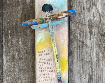 Dragonfly Mixed Media Art