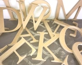 8 inch MDF Unfinished Wood Letters, 3 4 inch thick - Paintable, Mod Podge, Birthday, Wedding, Home decor, Props, Photography