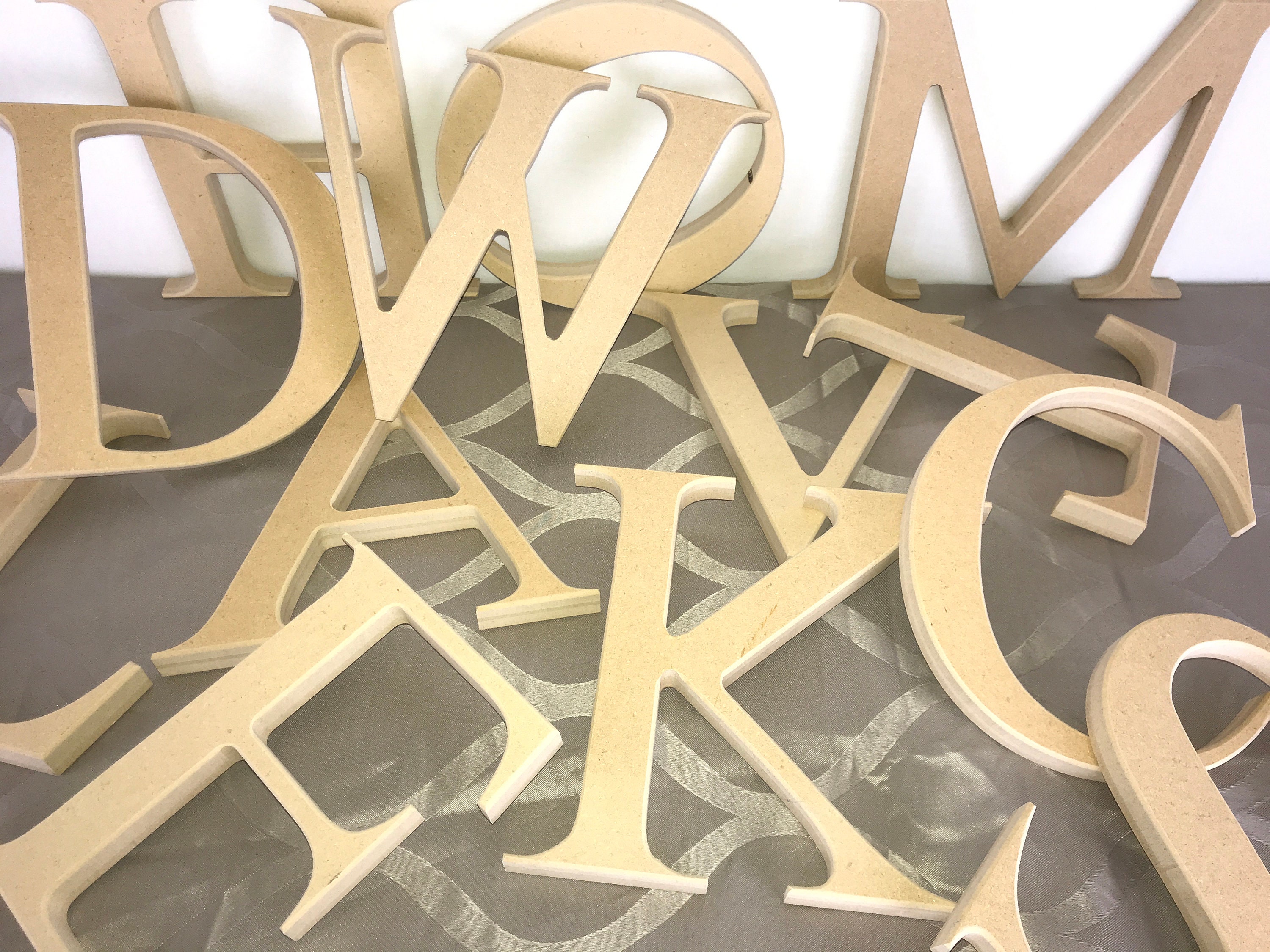 8 inch MDF Unfinished Wood Letters 3/4 inch thick Etsy
