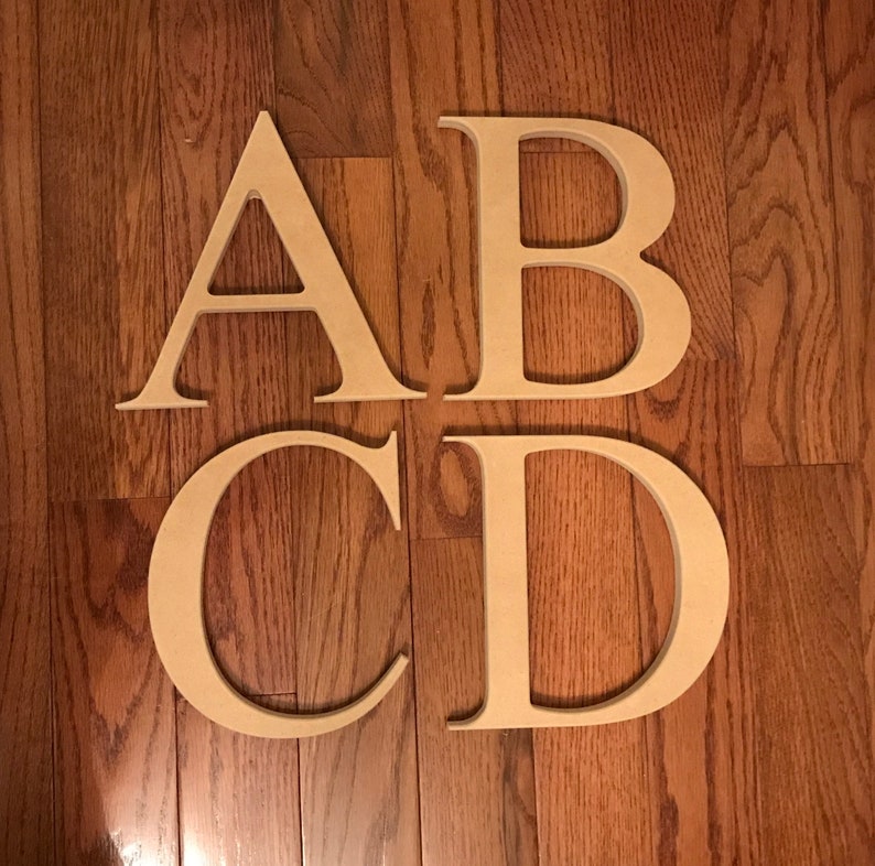 8 inch MDF Unfinished Wood Letters 3/4 inch thick Etsy