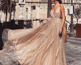 wedding dresses in rose gold