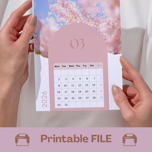 Calendario 2026 Digitale da Stampare – 12 Mesi A5 Verticale • Seasonal Design • File PDF Stampabile 2026 | Printable Calendar
