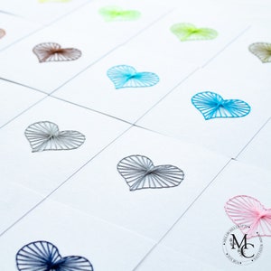 Cotton Heart Cards - Rainbow Edition | Biglietti d'auguri con cuore in cotone colorato | Best Wishes Cards