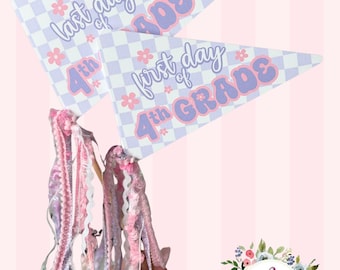 First Day of School Pennant Flag | Last Day of School Pennant Flag | School Pennant Flag | Kids Pennant Flag