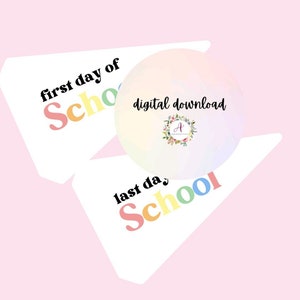 First and Last Day of School Pennant Flag PRINTABLE | First Day of School | Last Day of School | Pennant Flag PRINTABLE
