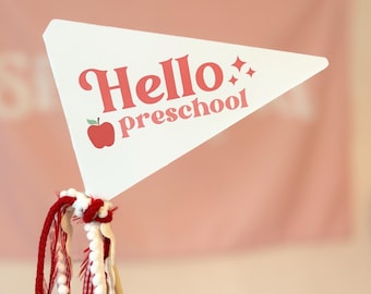 First Day of School Pennant Flag | Last Day of School Pennant Flag | First Day of School Apple | Kids Pennant Flag