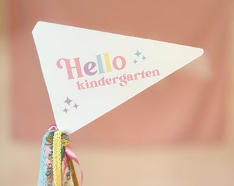 Last Day of School Pennant Flag | First Day of School Flag | Pastel Pennant Flag | Kids Pennant Flag