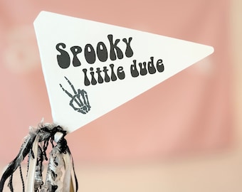 Spooky Little Dude Pennant Flag | Halloween Pennant Flag | Boo Basket Flag