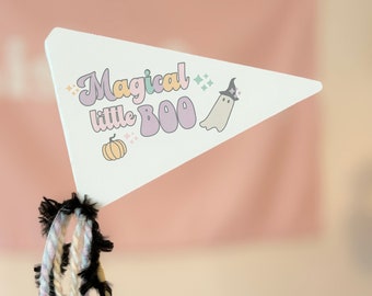 Magical Little Boo Pennant Flag | Halloween Pennant Flag | Boo Basket Flag