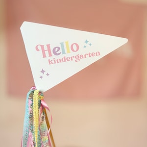 Last Day of School Pennant Flag | First Day of School Flag | Pastel Pennant Flag | Kids Pennant Flag