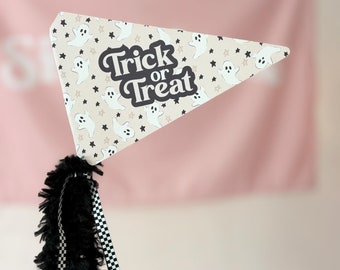Trick or Treat Pennant Flag | Halloween Pennant Flag | Boo Basket Flag | Canvas Kids Pennant
