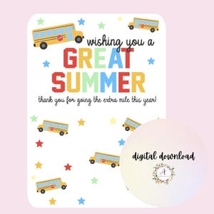 Carte-cadeau pour chauffeur de bus IMPRIMABLE | Cadeau chauffeur de bus | Chauffeur de bus IMPRIMABLE
