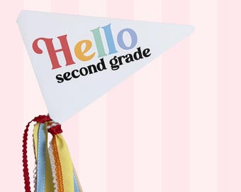 First Day of School Pennant Flag | Last Day of School Pennant Flag | Kids Pennant Flag