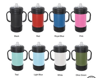 Personalized 10oz Laser Engraved Sippy Cup, Custom Drinkware